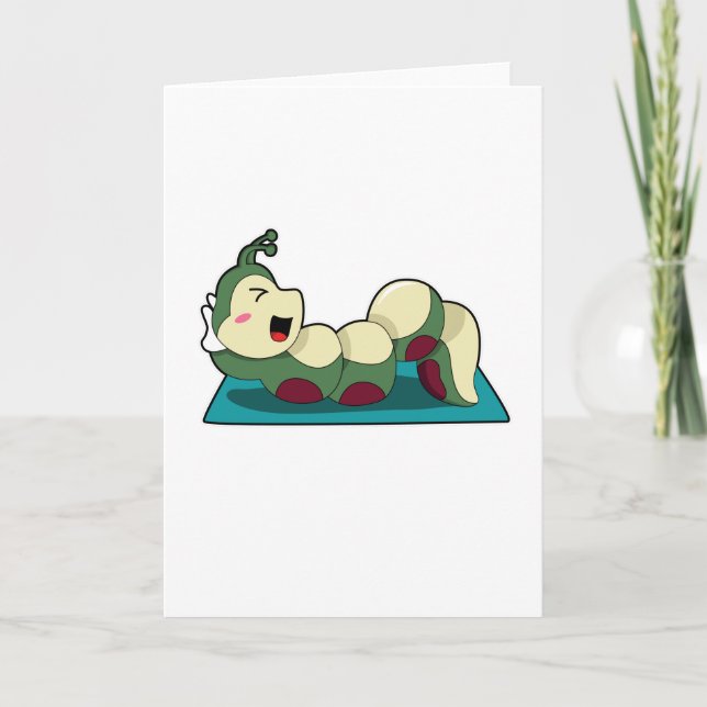 Caterpillar at Fitness Workout Card (Front)
