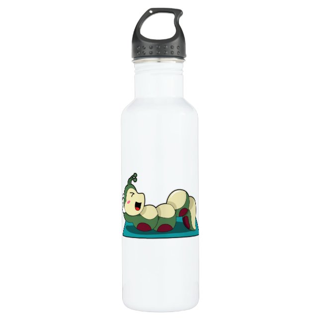 Caterpillar at Fitness Workout Stainless Steel Water Bottle (Front)