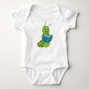Caterpillar at Reading with Book Baby Bodysuit