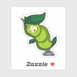 Caterpillar at Sleeping with Leaf Sticker