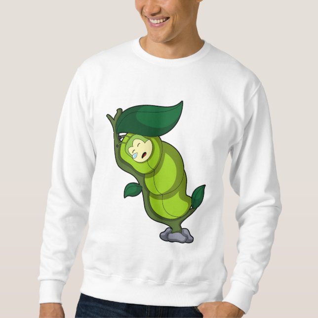 Caterpillar at Sleeping with Leaf Sweatshirt (Front)