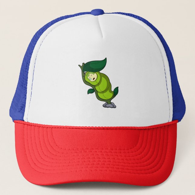Caterpillar at Sleeping with Leaf Trucker Hat (Front)