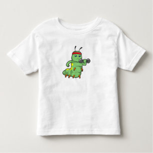 Caterpillar at Strength training with Dumbbell Toddler T-shirt