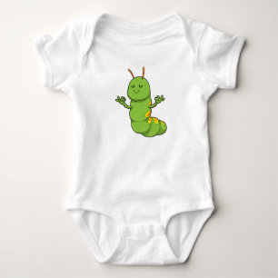 Caterpillar at Yoga Meditation Baby Bodysuit