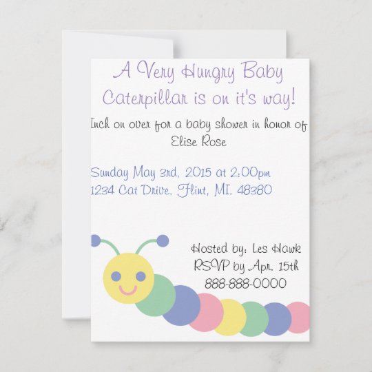 Caterpillar Baby Shower Invitation Zazzle Com