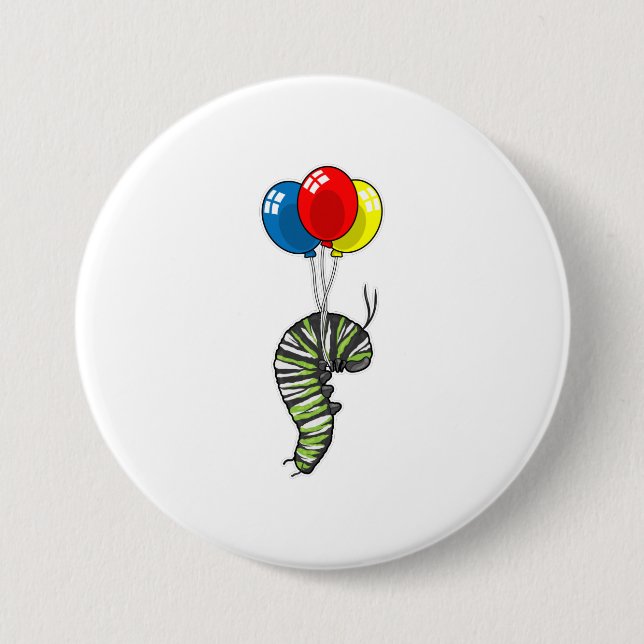 Caterpillar Balloon Button (Front)
