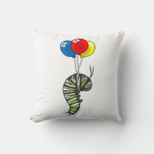 Caterpillar Balloon Throw Pillow