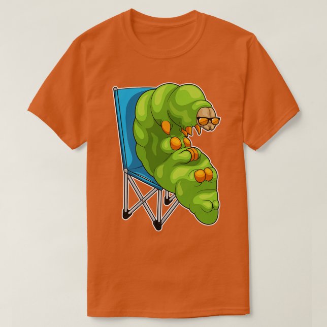 Caterpillar Beach Chair T-Shirt (Design Front)