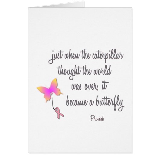 Caterpillar Became a Butterfly Cards (Front)