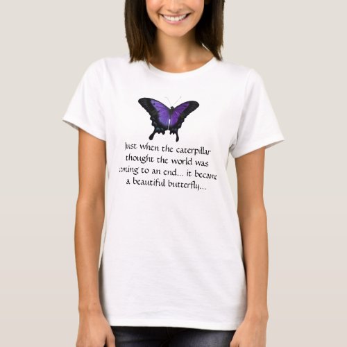 Caterpillar Becomes a Butterfly Poetic T_Shirt