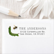 Caterpillar & Bee Return Address