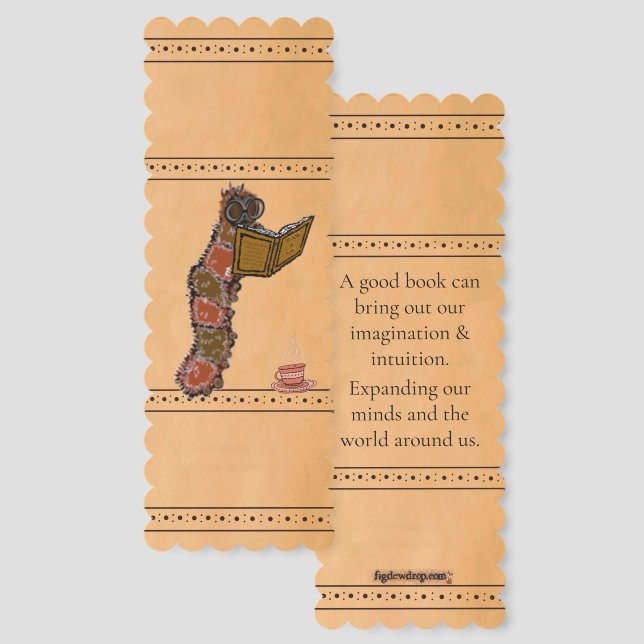 Caterpillar Bookworm Bookmark (Front & Back)