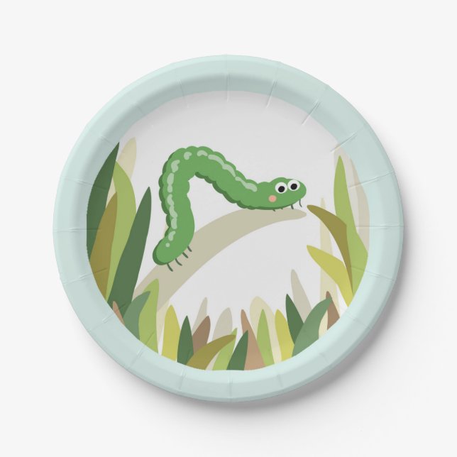 Caterpillar Bug Insect Paper Plate Outdoor Party (Front)