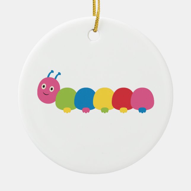 Caterpillar Ceramic Ornament (Front)