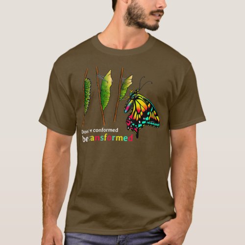 Caterpillar Cocoon Butterfly Design for Butterfly  T_Shirt