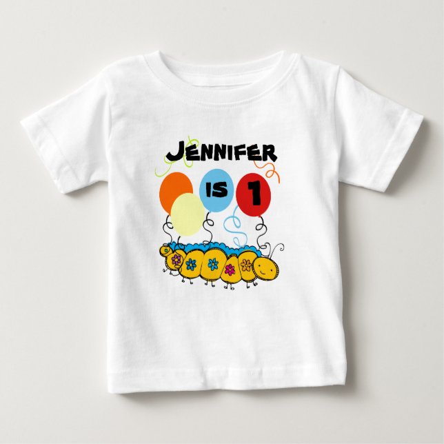 Caterpillar Customizable Birthday T-shirt (Front)