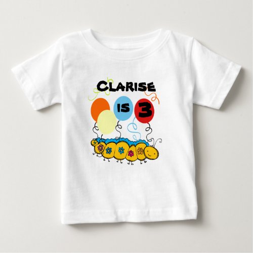 Caterpillar Customizable Birthday T_shirt