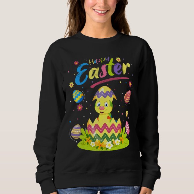 Caterpillar   Easter Egg Caterpillar Happy Easter Sweatshirt (Front)