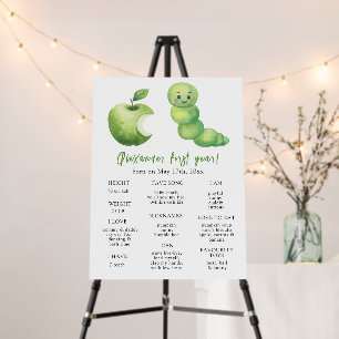 Caterpillar First Birthday Milestone Birthday Foam Board