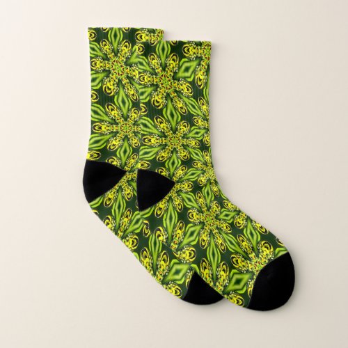 Caterpillar Flower Pattern Socks