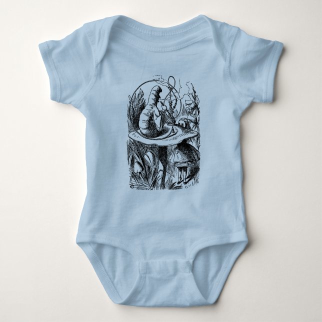 Caterpillar from Alice In Wonderland  Baby Bodysuit (Front)
