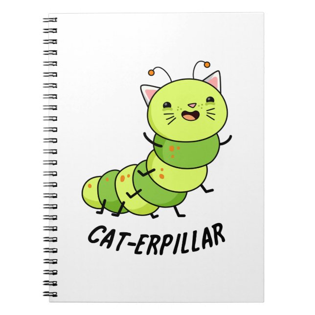 Caterpillar Funny Bug Pun  Notebook (Front)