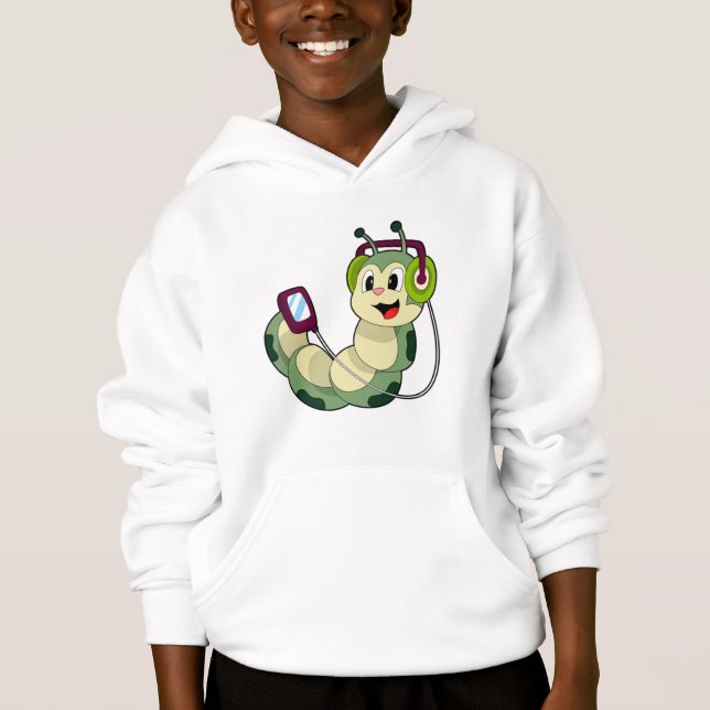 Caterpillar Headphone Music Hoodie (Front)
