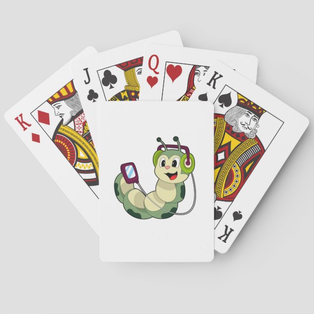 Caterpillar Headphone Music Poker Cards (Back)