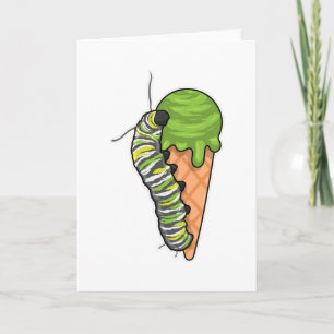 Caterpillar Ice cream Card