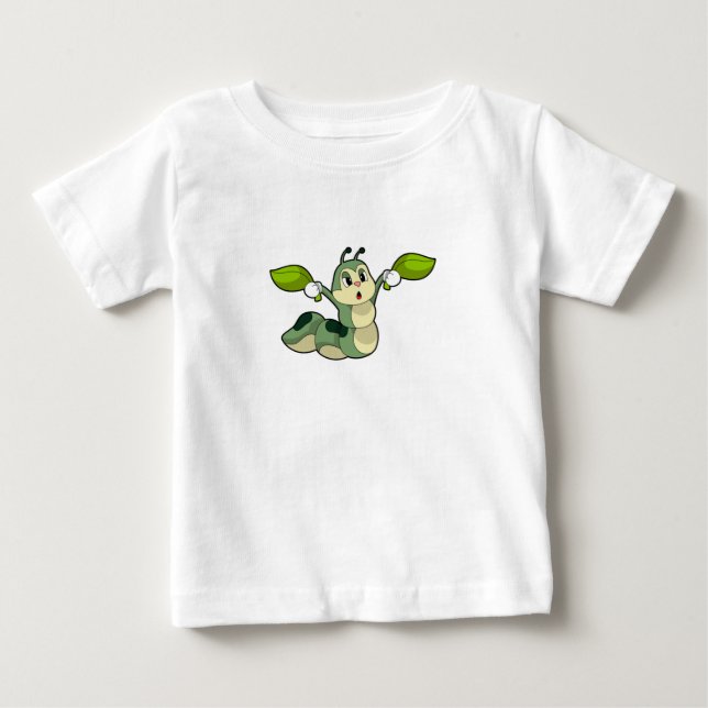Caterpillar Leaves Baby T-Shirt (Front)