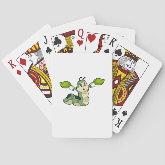 Caterpillar Leaves Poker Cards (Back)