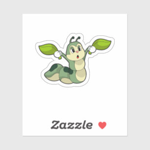Caterpillar Leaves Sticker