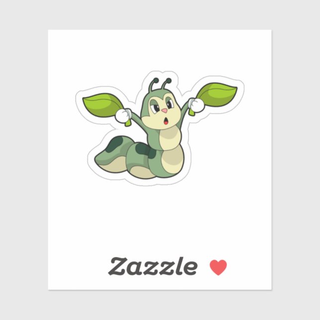 Caterpillar Leaves Sticker (Sheet)
