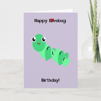 Caterpillar Love Bug Card