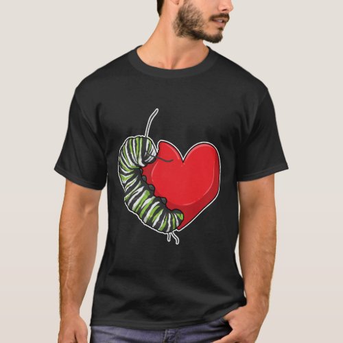 Caterpillar Love Heart T_Shirt