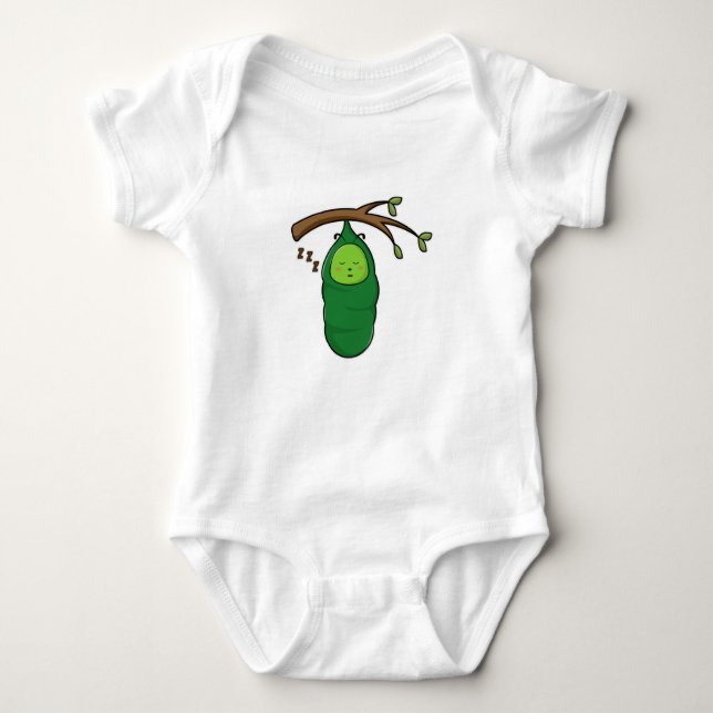 Caterpillar on Tree Baby Bodysuit (Front)
