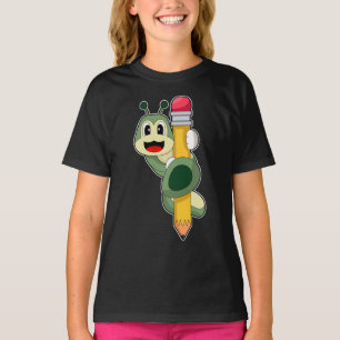 Caterpillar Pupil Pencil School T-Shirt