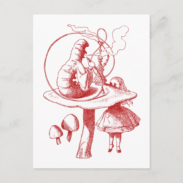 Caterpillar Red Postcard (Front)