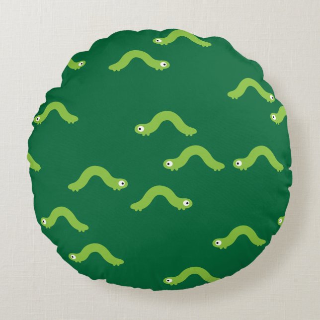 Caterpillar Round Pillow (Front)