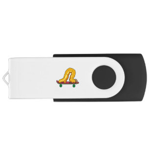 Caterpillar Skater Skateboard Flash Drive