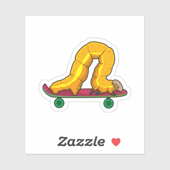 Caterpillar Skater Skateboard Sticker (Sheet)
