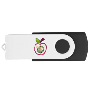 Caterpillar Sleeping Apple Flash Drive