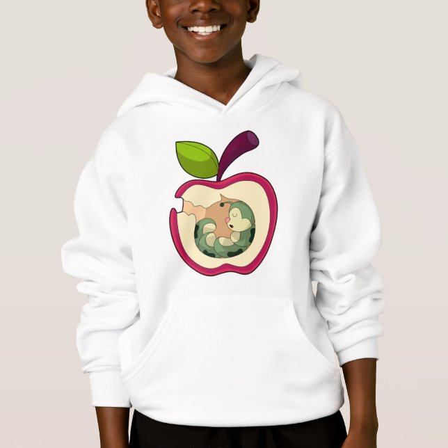 Caterpillar Sleeping Apple Hoodie (Front)