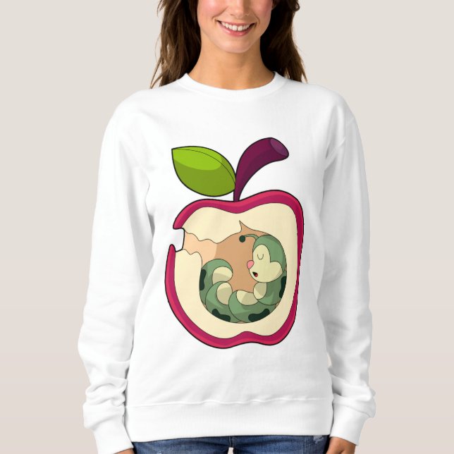 Caterpillar Sleeping Apple Sweatshirt (Front)