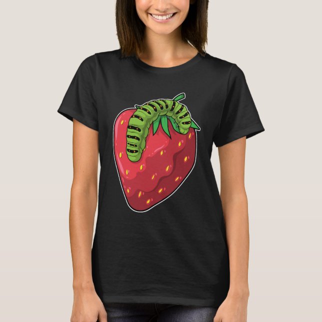 Caterpillar Strawberry T-Shirt (Front)