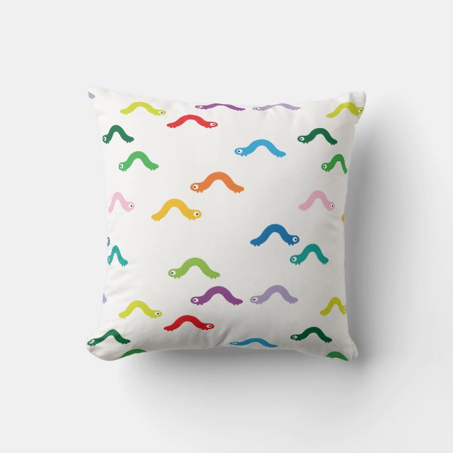 Caterpillar Throw Pillow (Front)