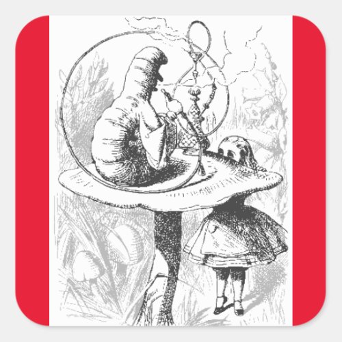 Caterpillar Vintage Alice in Wonderland Stickers