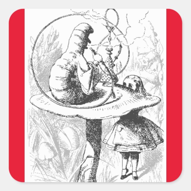 Caterpillar Vintage Alice in Wonderland Stickers (Front)