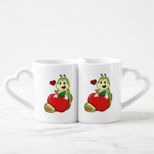 Caterpillar with Apple Coffee Mug Set