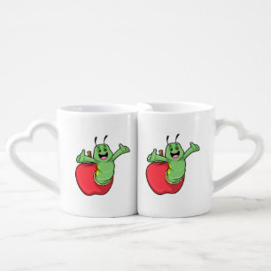 Caterpillar with Apple Coffee Mug Set